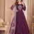 Wine embroidery tafeta butti silk anarkali suit