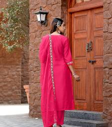 Women modal silk with soft inner kurta kurta with pant and dupatta suit set