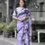 Stylish casual light purple imported georgette fancy saree