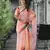 Stylish casual orange imported georgette fancy saree