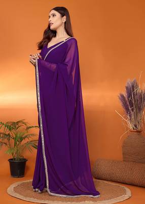 Embellished bollywood georgette saree 2