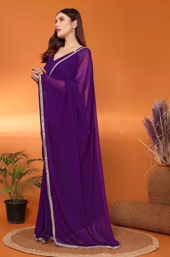 Embellished bollywood georgette saree