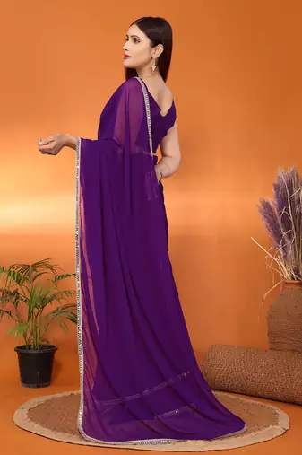 Embellished bollywood georgette saree