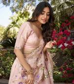 Women's Gold Crush With Sequins and Thread Embroidery Lehenga Choli