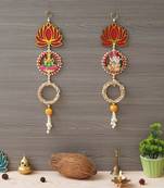 Laxmi Ganesh ji Wall Hanging |Lotus Back Drop Hanging | Wall Decor |Temple Decor Wall Hanging