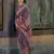 kashmiri Pashmina Organza weaving saree in navy blue
