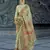 kashmiri Pashmina Organza weaving saree in light green