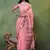Faux Cotton pink woven saree