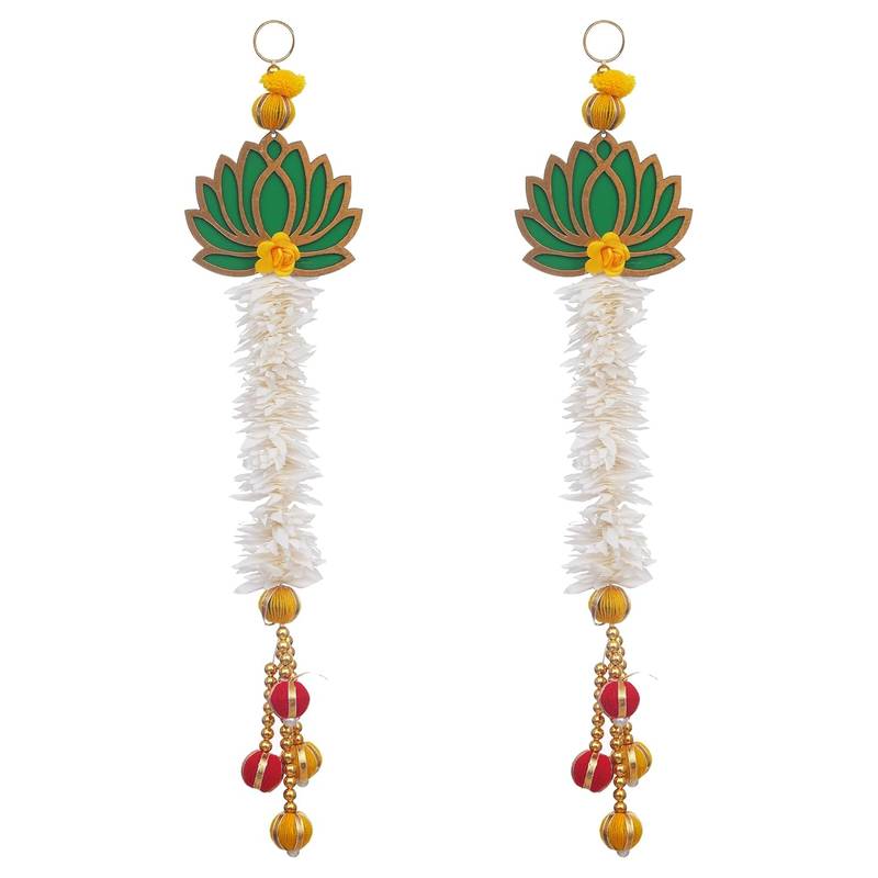 White and Gold Lotus Wall Hanging Wall Decor |Temple Decor Home and Office Decor