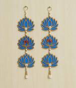 Blue Lotus Flower with Shubh Labh Wall Hanging for Diwali Decoration| Wall Decor |Temple Decor