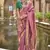 Banarasi silk blend jacquard work saree in pink