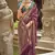 Banarasi silk blend jacquard work saree in magenta