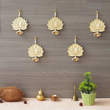 Yellow Lotus Wall Hanging |Lotus Back Drop Hanging Wall Hanging  1
