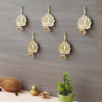 Yellow Lotus Wall Hanging |Lotus Back Drop Hanging Wall Hanging  2