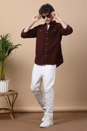 Men's smart corduroy casual shirt | shirt for men