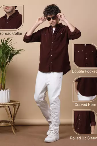 Men's smart corduroy casual shirt | shirt for men