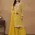 Mustard embroidery faux georgette Sharara set