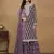 Lavender embroidery faux georgette Sharara set