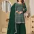 Green embroidery faux georgette sharara