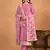 Pink embroidery faux georgette salwar kameez