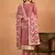 Peach embroidery faux georgette salwar kameez