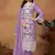 Purple embroidery organza salwar kameez