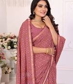 Maroon Patola And Bandhej Pattern Soft Cotton Light Weight Saree 