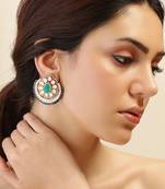 Amber scrollwork stud earrings