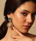 Celestial scroll drop earrings