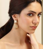 Bronzed panache hoop earrings