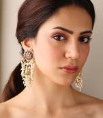 Opulent cresting dangler earrings
