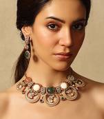 Reflective aura necklace set