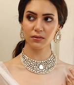 Golden lattice necklace set