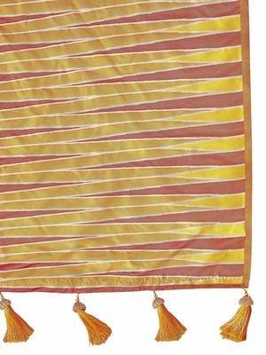 yellow banarasi soft silk blend woven saree with heavy jacquard work and blouse piece 6