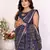 Blue Patola And Bandhej Pattern Soft Cotton Light Weight Saree 