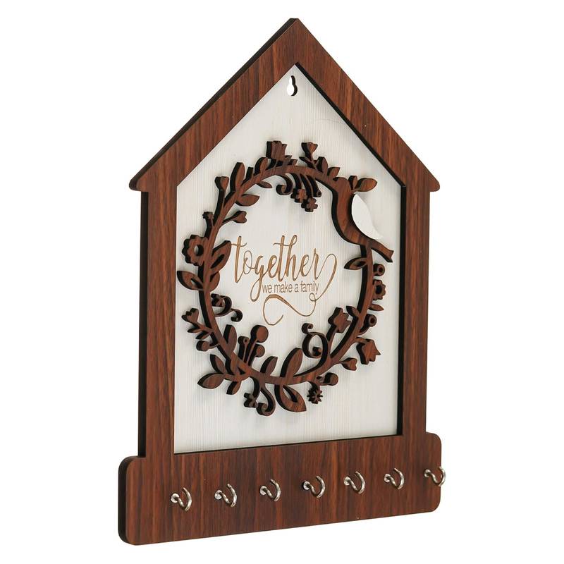 Premium Family Designer Wooden Key Holder for Home/Office Decor, Key Holder for Wall Decor