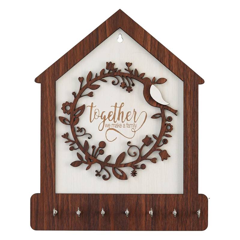 Premium Family Designer Wooden Key Holder for Home/Office Decor, Key Holder for Wall Decor