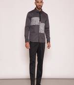 Dark grey cotton cut & sew shirt