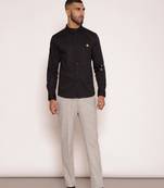 Black & gold cotton cut sew shirt