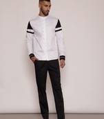 White cotton satincut & sew shirt