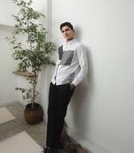 White cotton cut & sew shirt