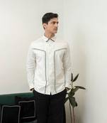 White cotton cut & sew shirt
