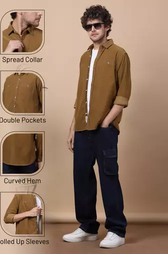 Men's smart corduroy casual shirt | shirt for men