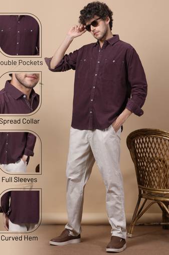 Men's smart corduroy casual shirt | shirt for men
