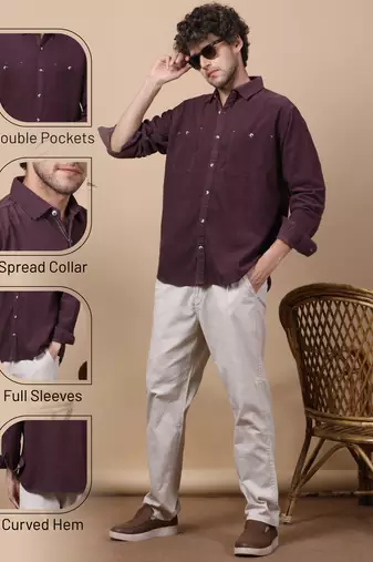 Men's smart corduroy casual shirt | shirt for men