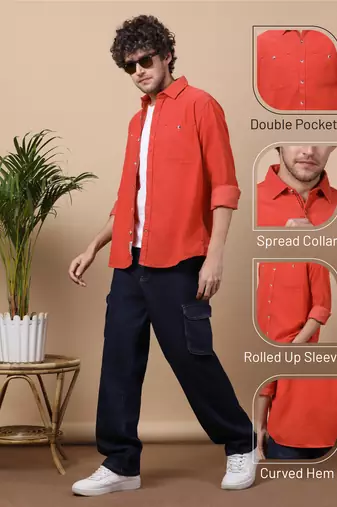 Men's smart corduroy casual shirt | shirt for men