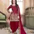 Taffeta Silk Mirror Work Maroon Punjabi salwar suit