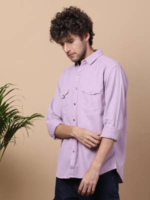 Men's cotton twill snap button shirt | shirt for men 1