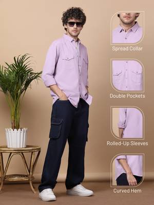 Men's cotton twill snap button shirt | shirt for men 2