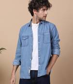 Men's denim snap button shirt | shirt for men